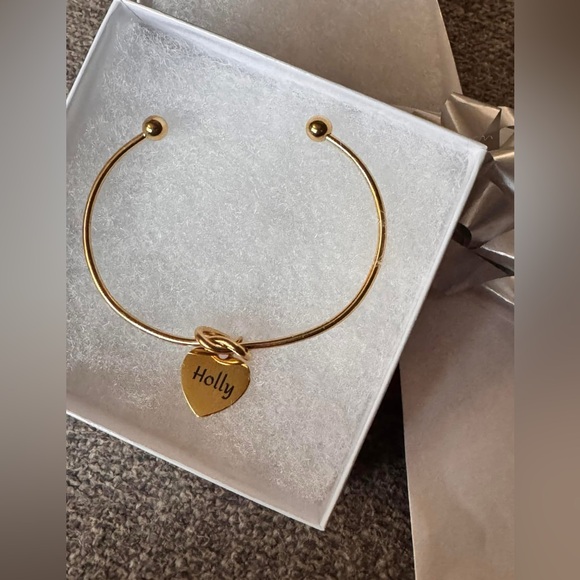 Personalized Heart Bracelet or Bar Necklace your choice have silver and gold - Picture 2 of 2